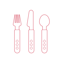 Objects Kids Kitchenware Ikea Smaska Kids Flatware Set Stencil Svg Design File, Free Vectors File